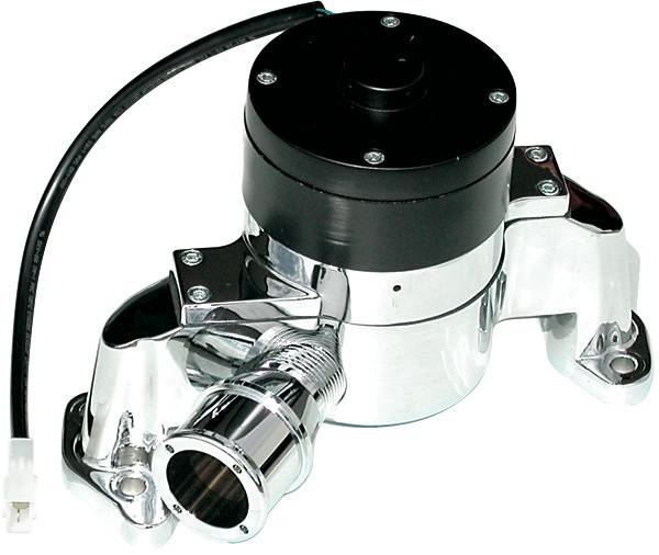 66225C Electric Water Pump SBC, Chrome DieCast Aluminum