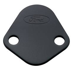 Proform - Proform Parts 302-291 - Fuel Pump Block-Off Plate - Black Crinkle with Ford Oval Emblem