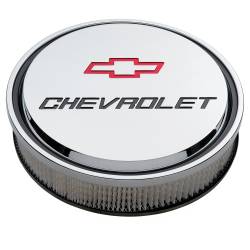 Proform - Proform 14" Air Cleaner Kit; Aluminum; Chrome; Recessed Chevy And Bowtie Emblems 141-835