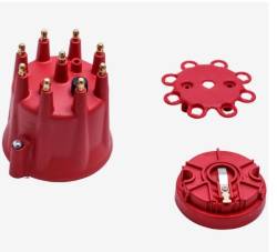 Top Street Performance - TOP STREET PERFORMANCE Pro Series Distributor Cap And Rotor Kit; 8 Cylinder Male; Red JM6973R