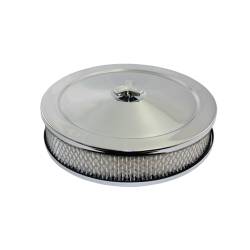 Top Street Performance - Top Street Performance Air Cleaner Kit 10 in with Muscle Car Top Paper Filter Raised Base Chrome Steel SP4360
