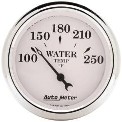 AutoMeter - AutoMeter Old Tyme White Electric Water Temperature Gauge 1638