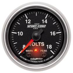 AutoMeter - AutoMeter Sport-Comp II Electric Voltmeter Gauge 3683