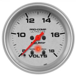 AutoMeter - AutoMeter Ultra-Lite Electric Voltmeter Gauge 4483