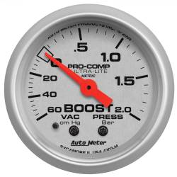 AutoMeter - AutoMeter Ultra-Lite Mechanical Boost/Vacuum Gauge 4303-M