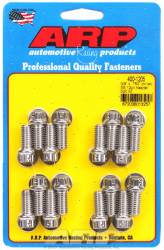 ARP - ARP4001205 - ARP Header Bolt Kit- Universal Application - 3/8"X 1.000"- Stainless Steel- 12 Point Nuts-Qty.-16- Drilled For Safety Wire