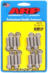 ARP - ARP 400-1210 - ARP Header Bolt Kit- Universal Application - 3/8"X 1.000"- Stainless Steel- 12 Point Nuts-Qty.-12