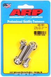 ARP - ARP4301601 - ARP Fuel Pump Bolt Kit- Chevy- Stainless Steel- 12 Point Head