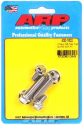 ARP - ARP4301602 - ARP Fuel Pump Bolt Kit- Chevy- Stainless Steel- 6 Point Head