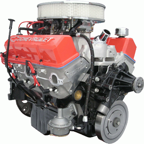 Small Block Crate Engine By Pace Performance Fuel Injected Cpp Sp3 435hp Orange Trim Efi Gmp 5fx