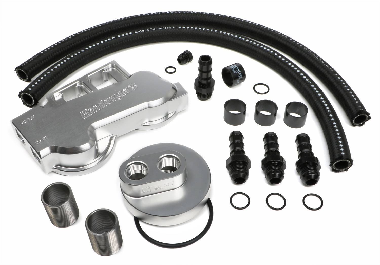 Dual Oil Filter Relocation Kit TransDapt Performance Products 3389
