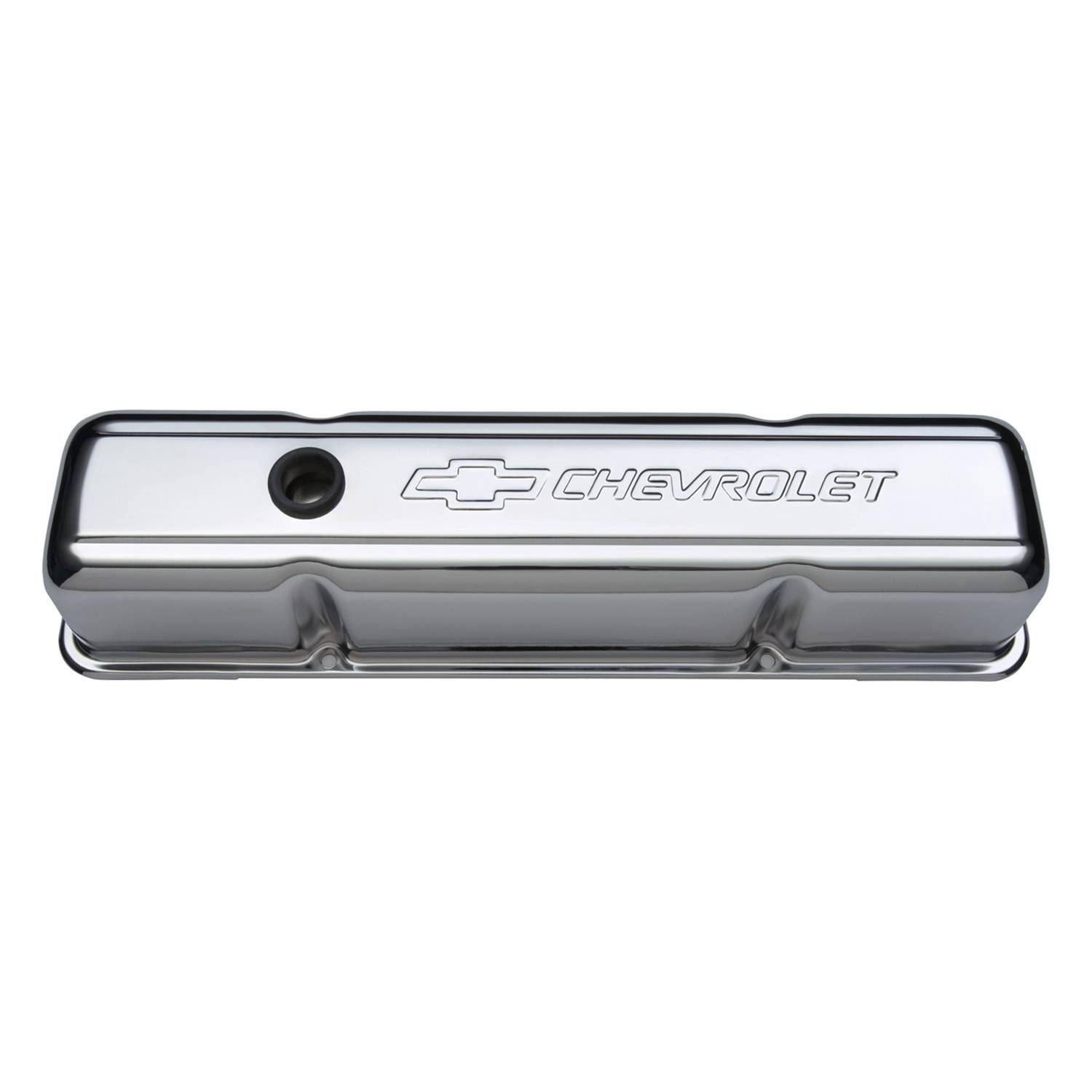 Proform Parts 141 103 Stamped Steel Valve Cover SBC Chrome Tall with Baffle