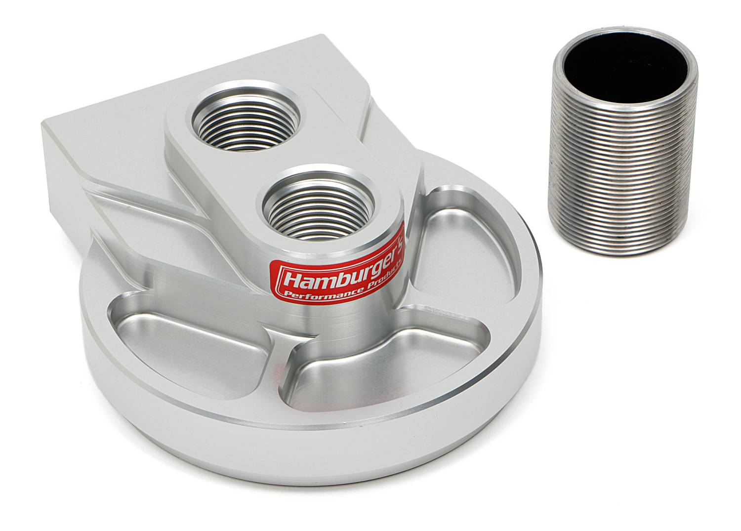 TD3309 Remote Oil Filter Base; Single Filter; Vertical Port; PH3786 Billet Aluminum, 12AN