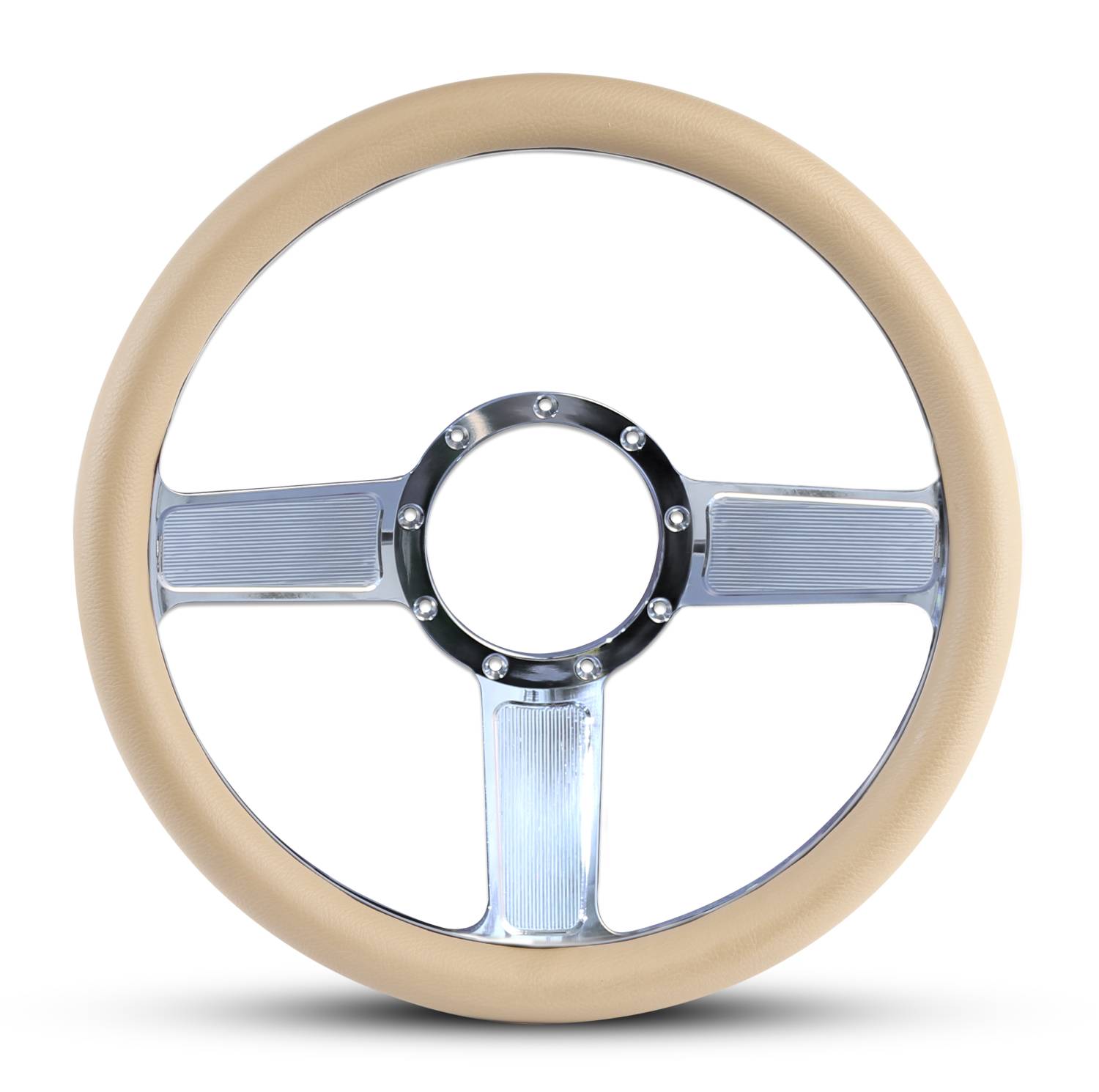 EMSMS14058TP Steering Wheel Linear 14"Pol/Tan Grip Eddie Motorsports