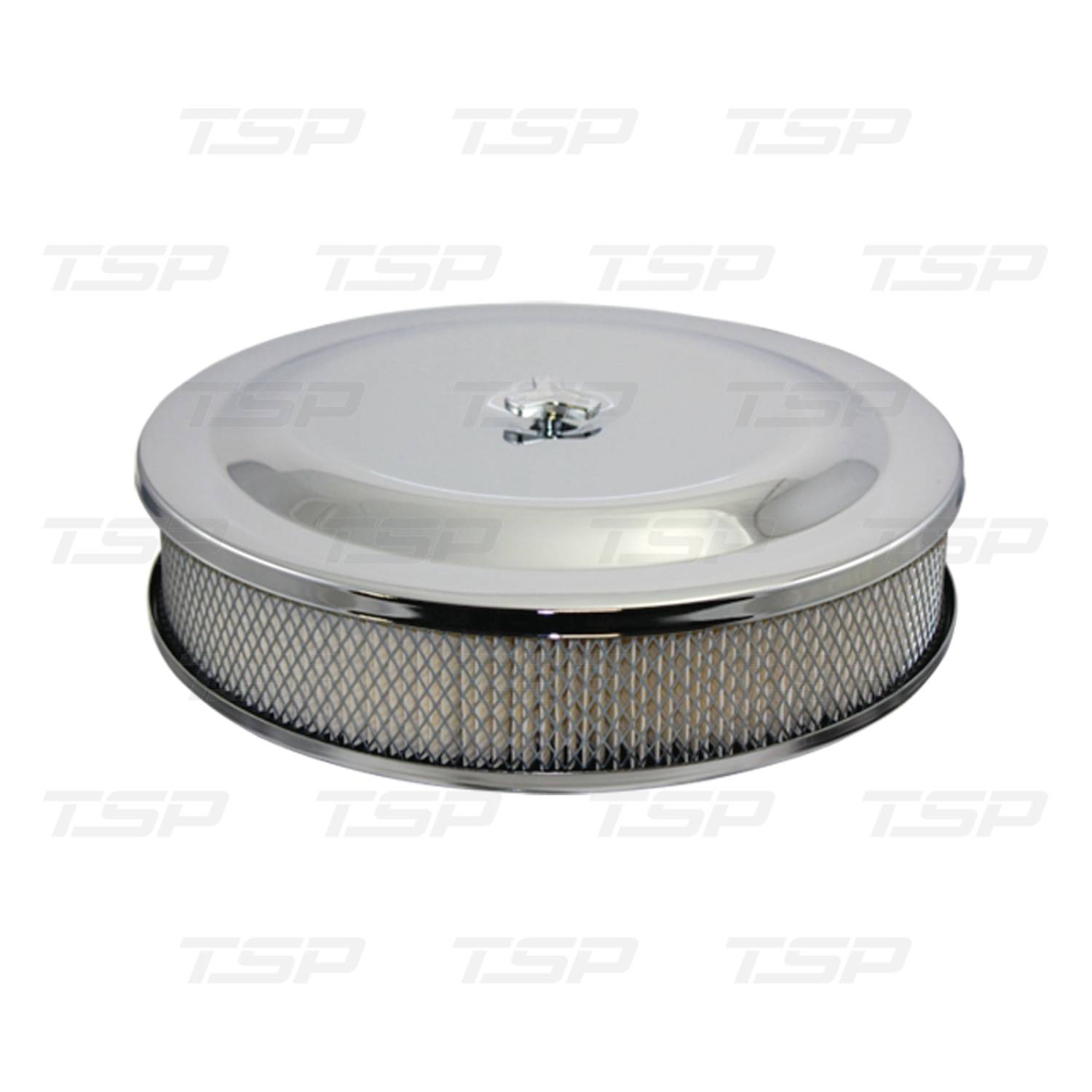 Rpc R8037 Air Filter Assembly Chrome 14"X4" Round Race Car Style Racing Power 