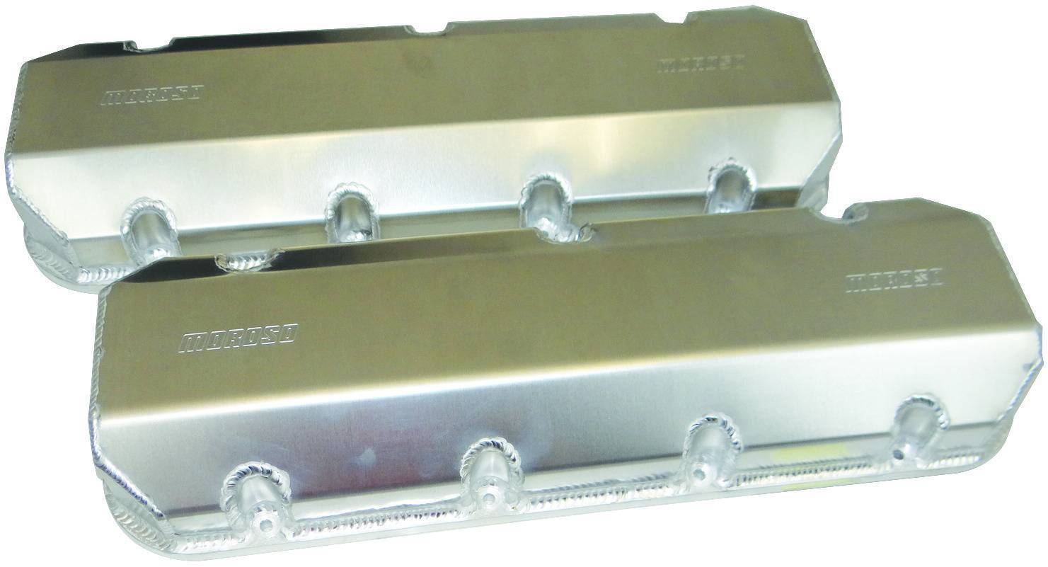MOR68484 Fabricated Aluminum Valve Covers, Billet Rail, 3