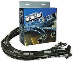 MOR73821 - Ignition Wire Set, Ultra 40, Sleeved, BBC Non-Hei, 90 Degree,  Black