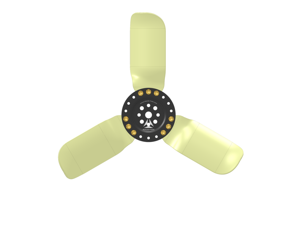 Jones WP9104RF319 3Blade 19" RaceFan, Bolt on Blades