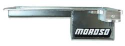 Moroso Performance - MOR20145 - Oil Pan, GM LS, Swap, Rear Sump, Straight Sump, Spin-On Oil Filter Adapter, Steel, Wet Sump, 5 Quart Capacity, 6" Deep, 8.5" Wide 8.375" Long