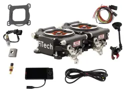FiTech Fuel Injection - FiTech Fuel Injection 30064 Go EFI 2x4 1200HP Power Adder - Matte Black Finish
