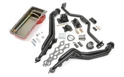 Trans-Dapt Performance  - LS Engine Swap In A Box Kit for LS Engine in 82-04 S10 4L60E/4L70E with Long Tube Uncoated Headers Trans-Dapt 42163