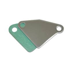 Top Street Performance - TSP-SP7631 - Block-Off Plate, Chevy Small Block E.G.R. Manifold with Gasket & Hardware (Chrome Steel)