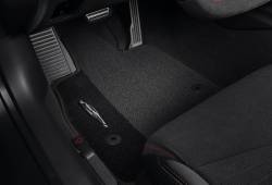 GM (General Motors) - 85103786 - 2020+ Corvette Premium Carpeted Floor Mats w/Corvette Silhouette and Natural Stitching