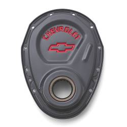 Proform - Proform Timing Chain Cover; Shark Gray; Steel; With Chevy Bowtie Logo; SBC Chevy 69-91 141-883