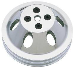 PACE Performance - Pulley, Water Pump 2 Groove; 55-68 Chevy 283-350, Short, Machined Aluminum Trans Dapt 9479 (800-TD9479)
