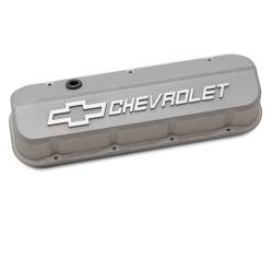Proform - Proform Engine Valve Covers; Tall; Die-Cast; BB Chevy; Cast Gray With Raised Chevy Logo 141-872