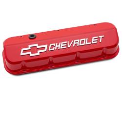Proform - Proform Engine Valve Covers; Tall; Die-Cast; BB Chevy; Red With Raised Chevy Logo 141-873