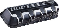 Chevrolet Performance Parts - 19421388 - Cast Aluminum Valve Covers with "502", Big Block Chevy, Tall, Black Powder Coat