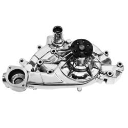 PRW - PRW1434611 - WATER PUMP, ALUM HI-PERF,GM, LS Gen III & IV, 8-hole billet hub, includes water neck, polished