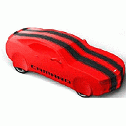 GM (General Motors) - 92215993 - Chevrolet Performance 2010-15 Camaro Coupe Car Cover - Red With Black Stripes And Camaro Logo, For Outdoor Use