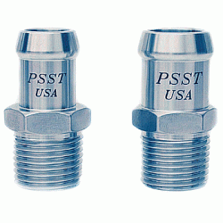 Performance Stainless Steel - Performance Stainless Steel 1008 Heater Hose Fittings, Hex, 1/2" pipe thread