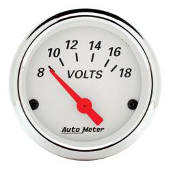 AutoMeter - AutoMeter Arctic White Voltmeter Gauge 1391