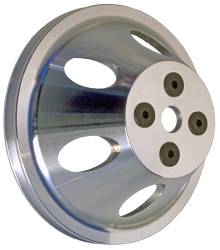 Trans-Dapt Performance  - TD8874 - Water Pump Pulley; 1 Groove; 1955-1968 Chevrolet 396-454; Short Water Pump - Machined Aluminum