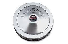 Chevrolet Performance Parts - 12342071 Chevrolet Performance 14 in Classic Round Air Cleaner Chrome Top with Chevrolet Embossed