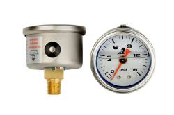 Aeromotive Fuel System - Fuel Pressure Gauge Carbureted 0-15 psi Liquid Filled Aeromotive 15632