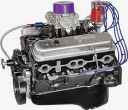 Blue Print Engines - MBP3830CTC Stroker Marine Crate Engine by BluePrint Engines 383 CI 405 HP GM Style Dressed Longblock with Carburetor Iron Heads Roller Cam