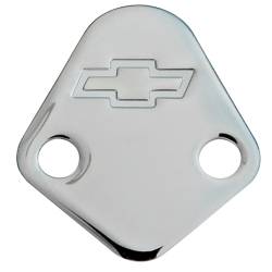 Proform - Proform Fuel Pump Block-Off Plate; Chrome With Bowtie Logo; Fits BB Chevy V8 Engines 141-211