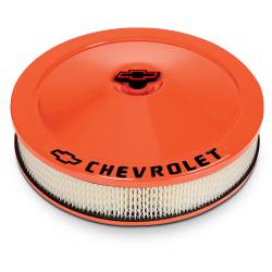 Proform Parts - Proform Parts 141-785 - Chevy Orange 14" Classic Air Cleaner with Bowtie Center Nut