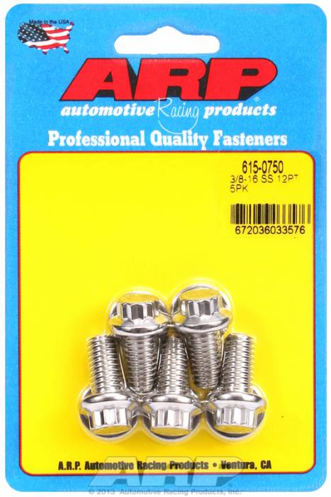 ARP - ARP6150750 - 3/8-16 X 0.750 12Pt 7/16 Wrenching Ss Bolts
