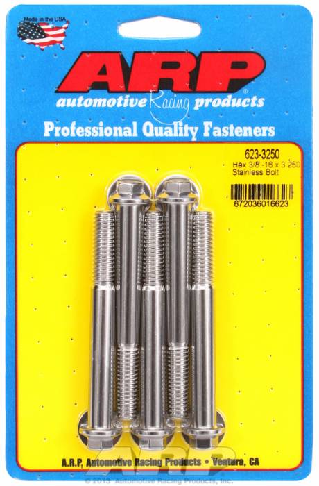 ARP - ARP6233250 - 3/8"-16 X 3.250 Hex Ss Bolts