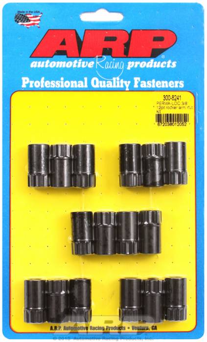 ARP - ARP3008241 - ARP Perma-Loc Rocker Arm Nuts - 3/8"-24, For Use With Stamped Steel Rocker Arms