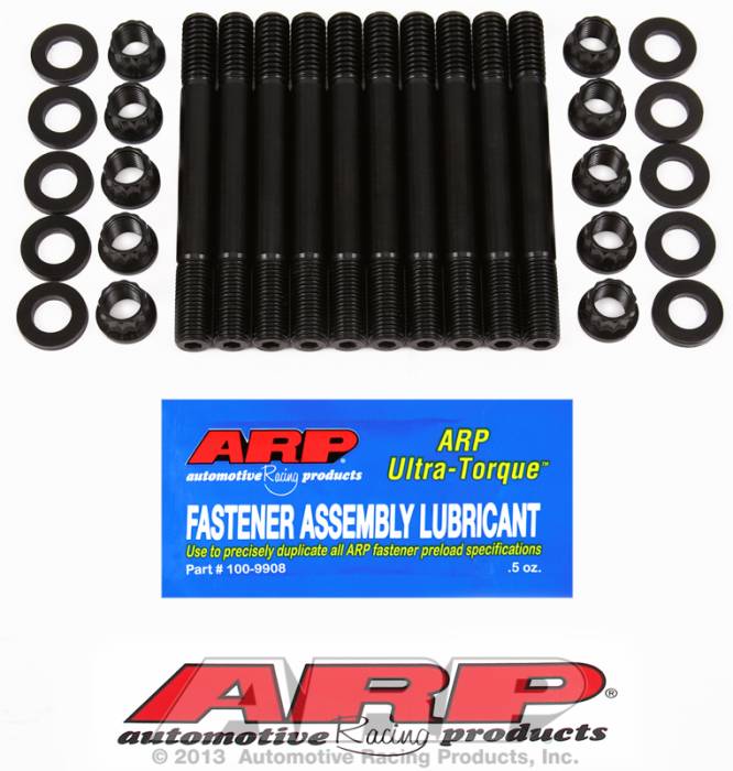 ARP - ARP1345403 - ARP Main Cap Stud Kit- Chevy Small Block - Large Journal, W/O Windage Tray, 2 Bolt Main-12 Point Nuts