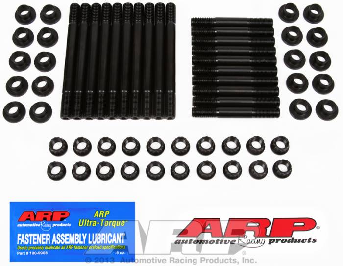 ARP - ARP1544205 - ARP Head Stud Kit- Ford Small Block- 289-302 With 351W Head, 7/16"-14 Cylinder Block Thread, M-6049-J302, Svo High Port & M-6049-L302, Afr 185, Edelbrock Aluminum, Gt40 Style With Insert "T" Washer  - 12 Point Nuts