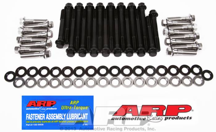 ARP - ARP1343603 - ARP Head Bolt Kit- Chevy Small Block - 18 Degree Standard Port With Outer Row Only Stainless-High Performance Series- 6 Point Head