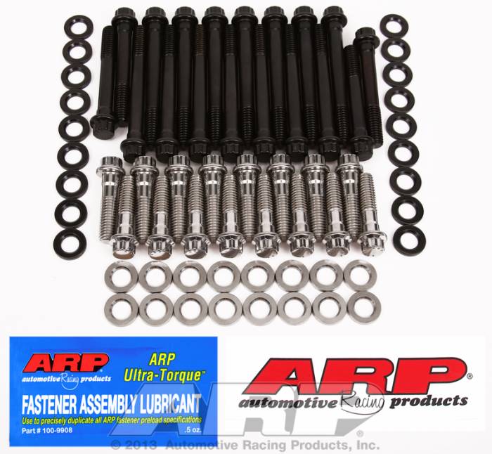 ARP - ARP1343703 - ARP Head Bolt Kit- Chevy Small Block - 18 Degree Standard Port With Outer Row Only Stainless-High Performance Series- 12 Point Head