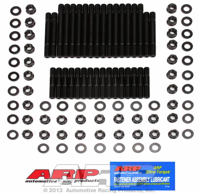 ARP - ARP1344001 -  ARP Head Stud Kit - Chevy Small Block - 23 Degree Cast Iron Oem Heads,Click For Complete Applications - 6 Point Nuts